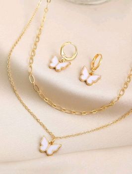 3 pcs Butterfly Decor Jewelry Set