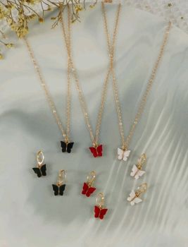 3 pcs Butterfly Decor Jewelry Set