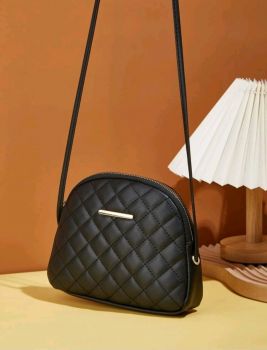 Quilted Detail Metal Decor Dome Bag