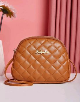 Mini Metal Letter Decor Quilted Dome Bag