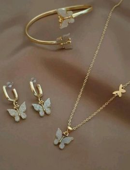 4 pcs Butterfly Decor Jewelry Set