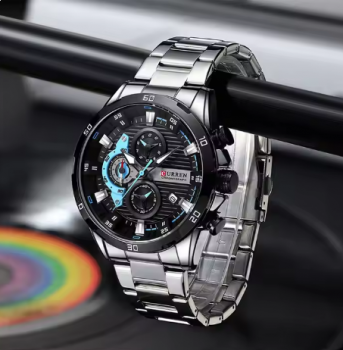 Silver- Stainless Steel Watch 8402