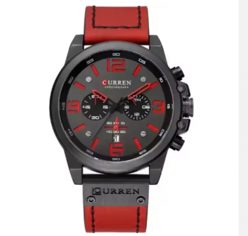 Curren 8314 Men's Stylish Watch –Red