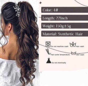 Synthetic ponytail hair extension