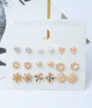9 pairs Minimalist Delicate Quality Stud Earring