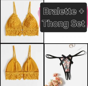 Bralette + Thong 2XL set