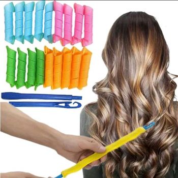 19pcs Randon Color Magic Spiral Hair Curless Set 
