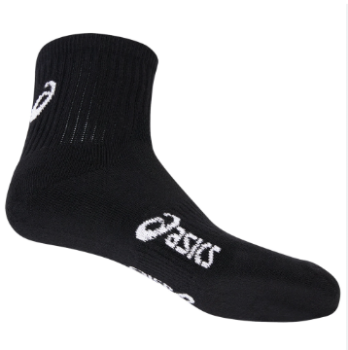 ASICS PACE CREW SOCKS 3PK PERFORMANCE (8-11)- BLACK
