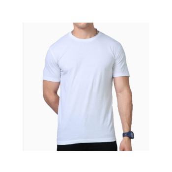SW 100% COTTON ROUND NECK TEE - WHITE
