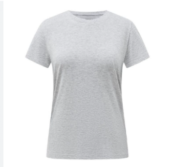 SW 100% COTTON ROUND NECK TEE - SILVER MARLE