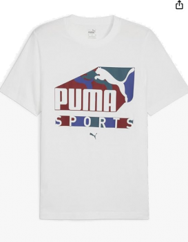PUMA GRAPHICS SPORTS TEE WHITE - 68320702