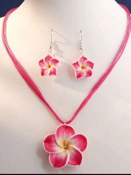Tropical Flower Jewelry Set
