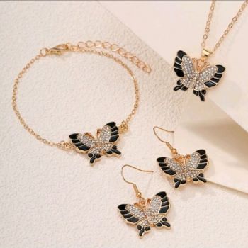 4 Piece Butterfly Jewelry Set #04