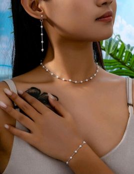 Minimalist Faux Pearl Jewelry Set 