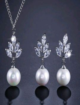 Faux Rhinestone jewelry set #08