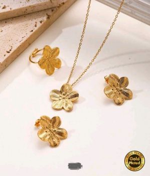 18K Gold plated Stainless Jewelry Set 