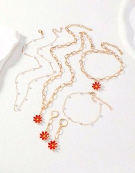 Daisy Layered Jewelry Set