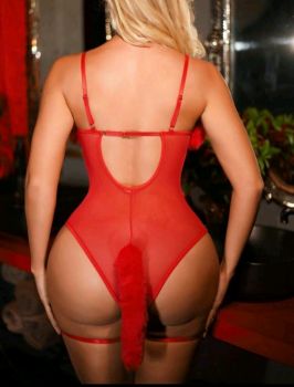 Plushy Tail mesh bodysuit 