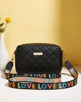Quilted Pattern Crossbody Bag