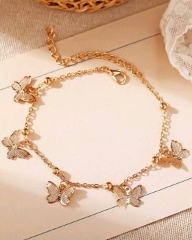 1pair Vintage Alloy Beach Anklet