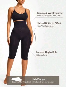 Waist Shaper Capri Shorts - Large