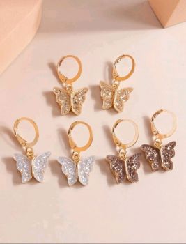 3 Pair Cute butterfly Earring set