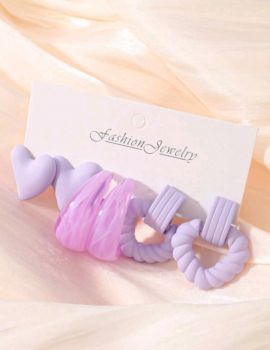 Acrylic 3 pair earring set 