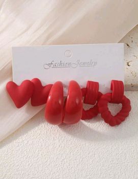 Acrylic 3 pair earring set 