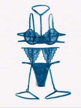 Underwired Lace 3 Piece Lingerie Set 