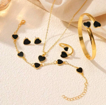 Heart 6 piece Jewelry Set 