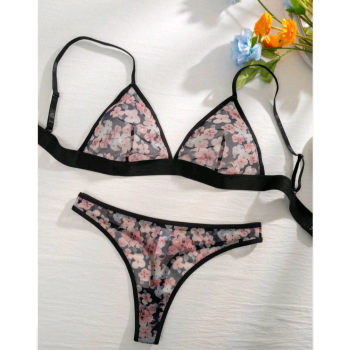 Wireless Mesh Lingerie Set #Large