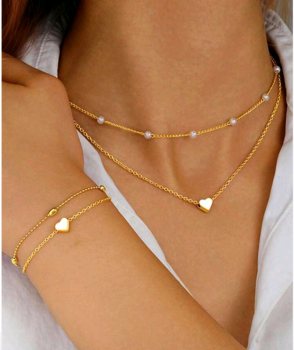 Layered Bracelet & Necklace Set 