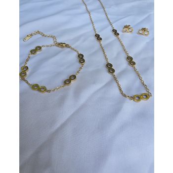 18K Gold Plated Infinity Jewelry Set 