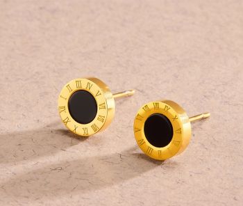 Stainless Roman Numeral Stud