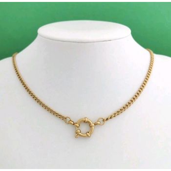 Stainless Sailors Clasp Necklace