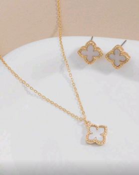 Stainless Clover Jewelry Set #06