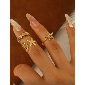 Stainless Island Design Adjustable Ring