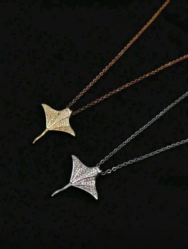 18K Gold Plated Manta Ray Necklace
