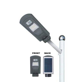 Led Solar Out Door Garden Lamp 30W 3000-6500K c/w Arm Bracket & Remote