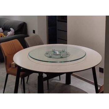 Tempered Turnaround Glasstop Tab;etop Only. Diameter 1M | Glass Thickness - 8MM