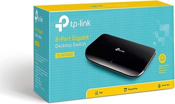 TP-LINK 8 PORT GIGABIT SWITCH, PLASTIC CASE 