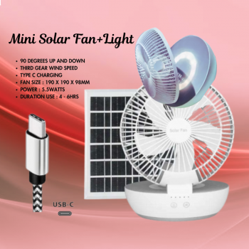 Mini Solar Fan+Light (8249-42)