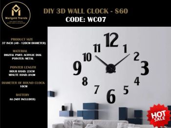 DIY 3D Wall Clock - WC07