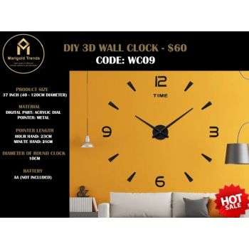 DIY 3D Wall Clock - WC09