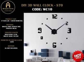 DIY 3D Wall Clock - WC10
