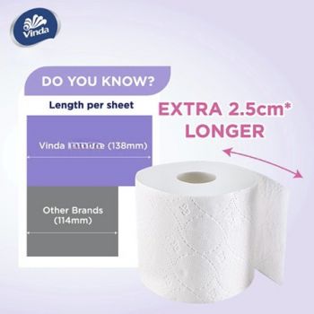 Vinda 4D-DECO Embossed Deluxe 4-ply 100% virgin pulp toilet tissue 